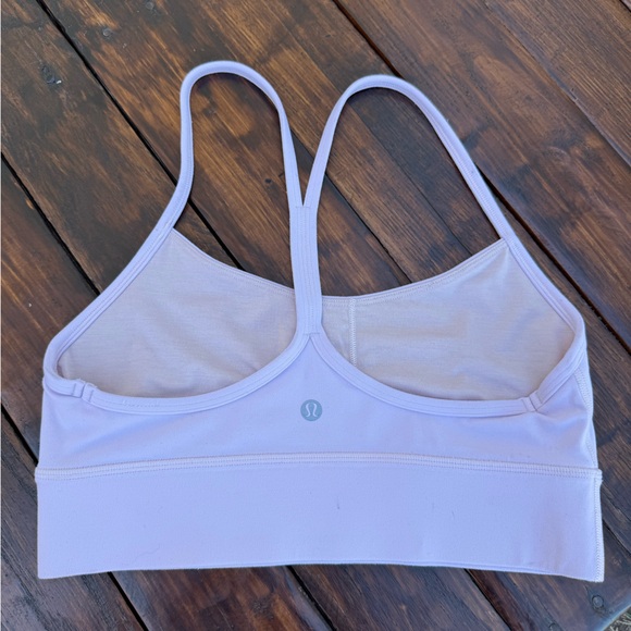 Lululemon Flow Y Nulu Long Line Bra | Size 8 |Light/Flush Pink Strappy Back - Picture 2 of 6